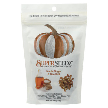 Superseedz Gourmet Pumpkin Seeds - Maple Sugar and Sea Salt - Case of 6 - 5 oz.