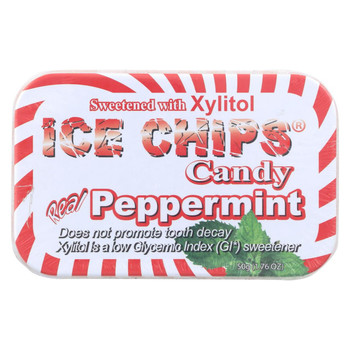 Ice Chips Peppermint Candy - Xylitol Mint - Case of 6 - 1.76 oz.