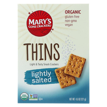 Marys Gone Crackers Crackers - Organic - Thins - Lightly Salted - 4.5 oz - case of 6