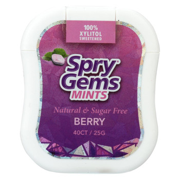 Spry Xylitol Gems - Berry - Case of 6 - 40 Count