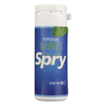 Spry Xylitol Mints - Peppermint - Case of 6 - 45 Count