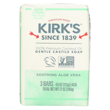 Kirks Natural Bar Soap - Coco Castile - Aloe Vera - 3 pack - 3/4 oz - 1 each