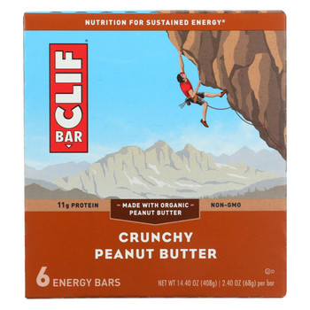 Clif Bar Bar - Organic - Crunchy Peanut Butter - Case of 9 - 6/2.4 oz