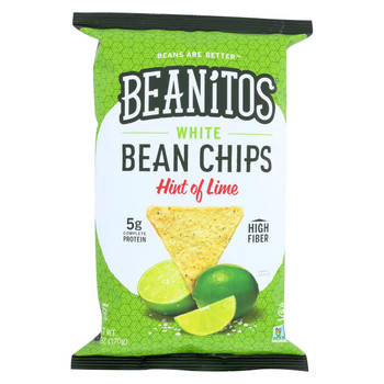 Beanitos Bean Chips - White Bean - Navy Bean with Sea Salt - Hint of Lime - 6 oz - case of 6 Beanitos Bean Chips - White Bean - Navy Bean with Sea Salt - Hint of Lime - 6 oz - case of 6