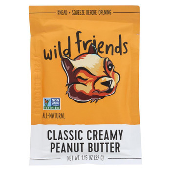 Wild Friends Peanut Butter Packet - Classic Creamy - Case of 10 - 1.15 oz
