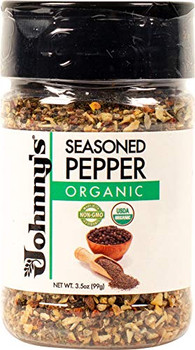 Johnny's Organic Seasoned Pepper - Case of 6 - 3.5 oz.