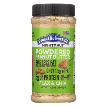 Peanut Butter and Co Mighty Nut Powdered - Flax and Chia - Case of 6 - 6.5 oz.