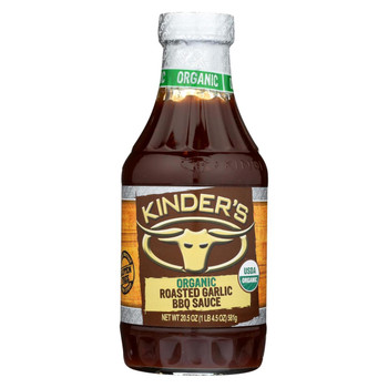 Kinders Barbeque Sauce - Organic Roasted Garlic BBQ Sauce - Case of 6 - 20.5 oz.