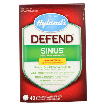 Hylands Homeopathic Sinus - Defend - 40 Tablets Hylands Homeopathic Sinus - Defend - 40 Tablets