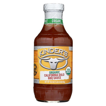 Kinders Barbeque Sauce - Organic California Gold BBQ Sauce - Case of 6 - 19 oz.