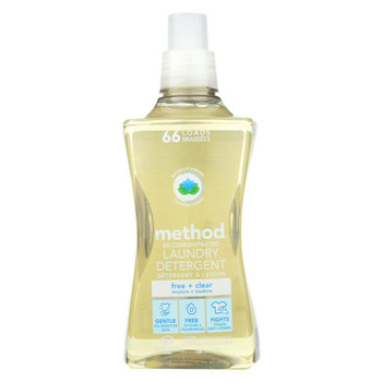 Method Products Inc Laundry Detergent - Free and Clear - 4X - Case of 4 - 53.5 fl oz Method Products Inc Laundry Detergent - Free and Clear - 4X - Case of 4 - 53.5 fl oz