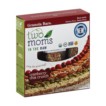 Two Moms In The Raw Granola Bars - Cranberry Chia Crunch - Case of 6 - 6 oz.