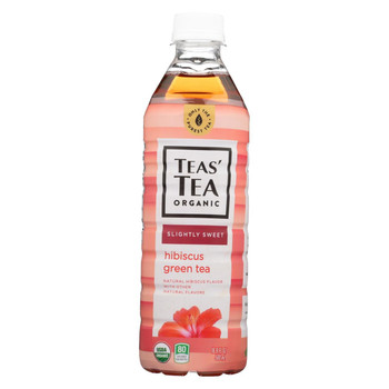 Teas' Tea Organic Green Tea - Hibiscus - Case of 12 - 16.9 fl oz Teas' Tea Organic Green Tea - Hibiscus - Case of 12 - 16.9 fl oz