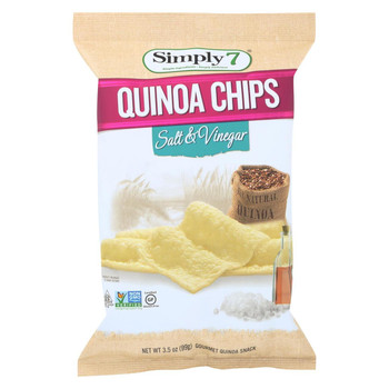 Simply 7 Quinoa Chips - Salt and Vinegar - Case of 12 - 3.5 oz.