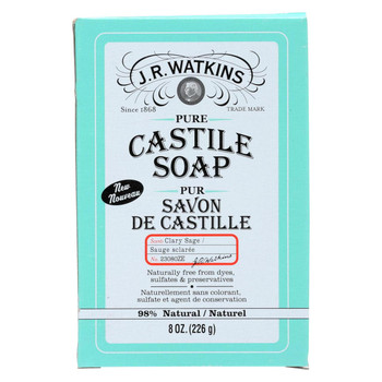 J.R. Watkins Bar Soap - Castile - Clary Sage - 8 oz