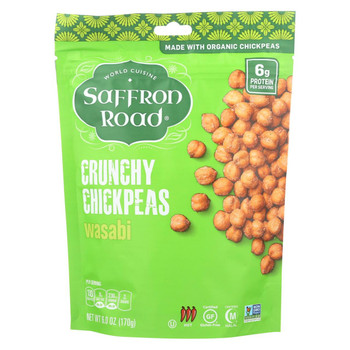 Saffron Road Crunchy Chickpeas - Wasabi - Case of 12 - 6 oz. Saffron Road Crunchy Chickpeas - Wasabi - Case of 12 - 6 oz.