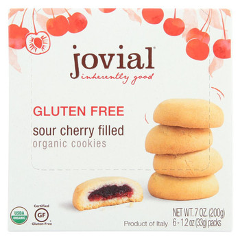 Jovial - Gluten Free Cookies - Sour Cherry - Case of 10 - 7 oz.