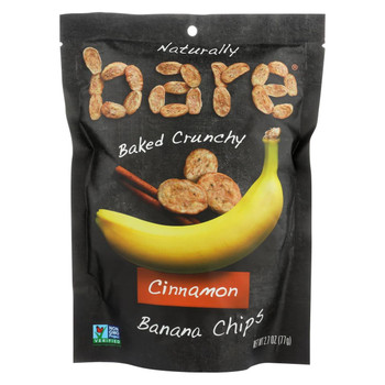 Bare Fruit Banana Chip - Cinnamon - Case of 12 - 2.7 oz. Bare Fruit Banana Chip - Cinnamon - Case of 12 - 2.7 oz.