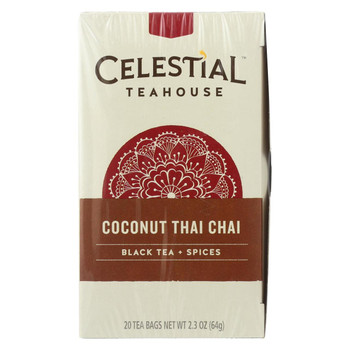 Celestial Coconut Thai Teahouse Chia Tea - Case of 6 - 20 BAG Celestial Coconut Thai Teahouse Chia Tea - Case of 6 - 20 BAG