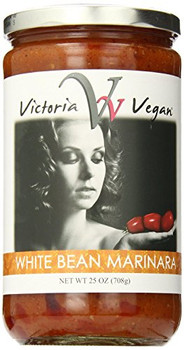Victoria Vegan Marinara Sauce - White Bean - Case of 6 - 18 Fl oz.