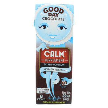 Good Day Chocolate Chocolate Pieces - with Calm - Case of 12 - .99 oz