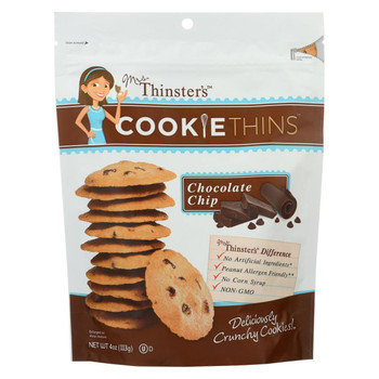 Mrs. Thinster's Cookie Thins - Chocolate Chip - Case of 12 - 4 oz Mrs. Thinster's Cookie Thins - Chocolate Chip - Case of 12 - 4 oz