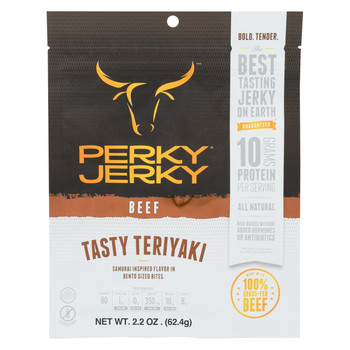 Perky Jerky Jerky - Beef - Tasty Teriyaki - 2.2 oz - case of 8