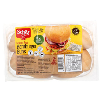 Schar Hamburger Buns - Case of 6 - 10.6 oz.