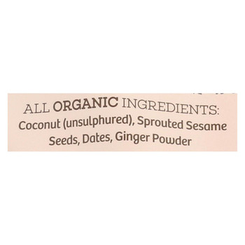 Go Raw - Organic Sprouted Cookies - Ginger Snap - Case of 12 - 3 oz.