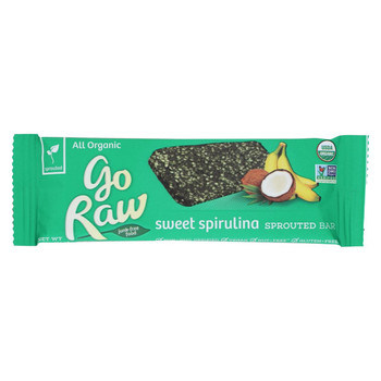 Go Raw - Organic Sprouted Bar - Sweet Spirulina - Case of 10 - 0.493 oz. Go Raw - Organic Sprouted Bar - Sweet Spirulina - Case of 10 - 0.493 oz.
