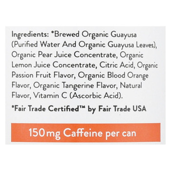 Runa Clean Energy Drink - Orange Passion - Case of 12 - 12 Fl oz. Runa Clean Energy Drink - Orange Passion - Case of 12 - 12 Fl oz.