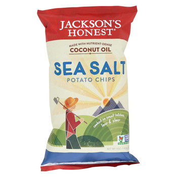 Jackson's Honest Chips Potato Chips - Sea Salt - Case of 12 - 5 oz. Jackson's Honest Chips Potato Chips - Sea Salt - Case of 12 - 5 oz.