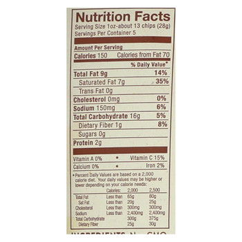 Jackson's Honest Chips Potato Chips - Sea Salt - Case of 12 - 5 oz. Jackson's Honest Chips Potato Chips - Sea Salt - Case of 12 - 5 oz.
