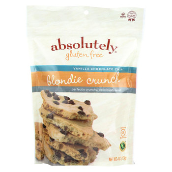 Absolutely Gluten Free Blondie Crunch - Vanilla Chocolate Chip - Case of 6 - 4 oz. Absolutely Gluten Free Blondie Crunch - Vanilla Chocolate Chip - Case of 6 - 4 oz.