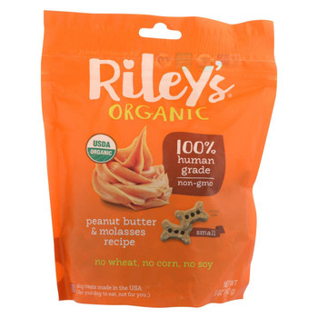 Riley's Organics Riley's Organic Treats - Peanut Butter and Molasses - Case of 5 - 5 oz. Riley's Organics Riley's Organic Treats - Peanut Butter and Molasses - Case of 5 - 5 oz.