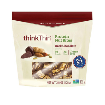 Think Products Protein Bites - Dark Chocolate - Case of 6 - 3.8 oz.