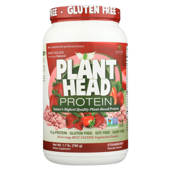 Genceutic Naturals Plant Head Protein - Strawberry - 1.7 lb Genceutic Naturals Plant Head Protein - Strawberry - 1.7 lb