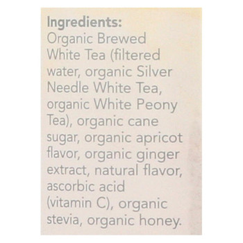 Inko's White Organic White Tea - Apricot - Case of 12 - 16 Fl oz.