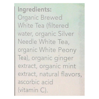 Inko's White Tea - Organic Tea - Unsweetened Hint O' Mint - Case of 12 - 16 Fl oz.