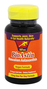 Nutrex Hawaii BioAstin - Hawaiian Astaxanthin - Vegetarian - 12 mg - 75 Vegetarian Gelcaps