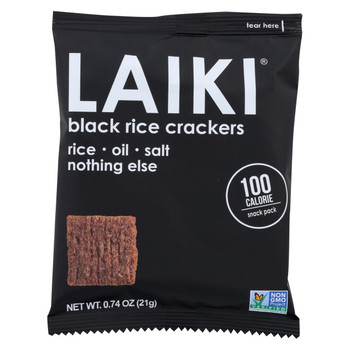Laiki Rice Cracker - Black - Case of 12 - 0.74 oz.