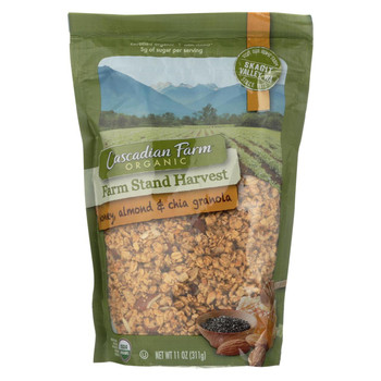 Cascadian Farm Organic Granola - Honey - Almond & Chia - Case of 6 - 11 oz