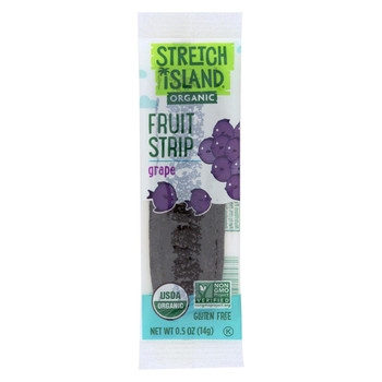 Stretch Island Organic Fruit Strips - Grape - Case of 20 - 0.5 oz.