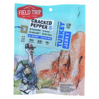 Field Trip Turkey Jerky - Gluten Free - Case of 9 - 2.2 oz.