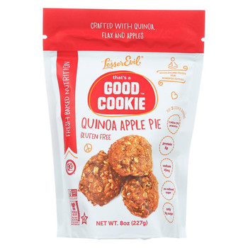 Lesser Evil Good Cookie - Quinoa Apple Pie - Case of 6 - 8 oz.