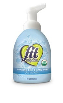 Fit Organic Foaming Dish and Hand Soap - Free and Clear - 18 FL oz.