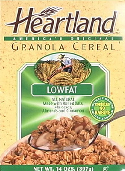Heartland Granola Cereals - Low Fat, No Raisin - Case of 6 - 12 oz.