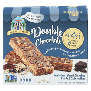 Bakery On Main Double Chocolate Granola Bars - Case of 6 - 1.2 oz.