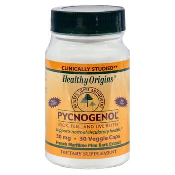 Healthy Origins Pycnogenol - 30 mg - 30 Vegetarian Capsules