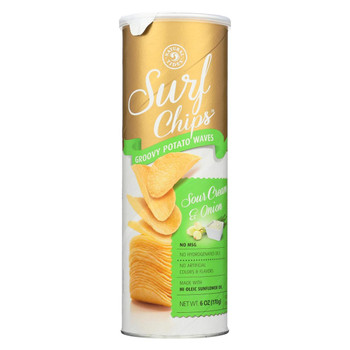 Natural Nectar Surf Chips Sour - Cream and Onion - Case of 15 - 6 oz.